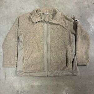 The North Face WoMen's Full Zip Fleece Jacket Brown Tan‎ Sherpa Size XXL